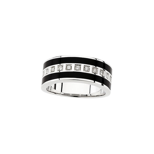 Big Fashion Black Onyx Sterling Silver Band Wedding Rings For Men And Women Couple Rings Com