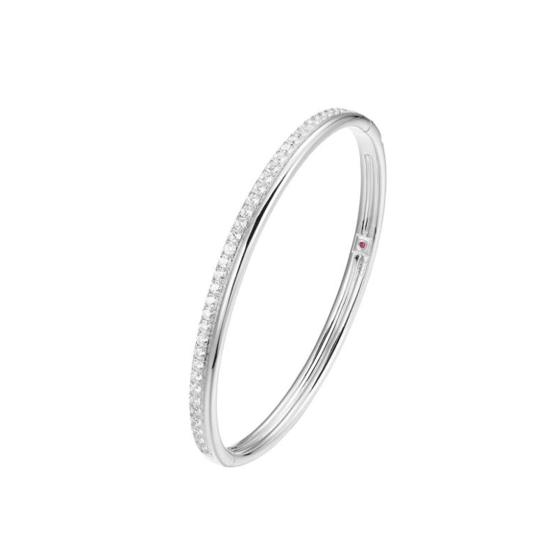 Sterling Silver Rhodium-Plated Bangle