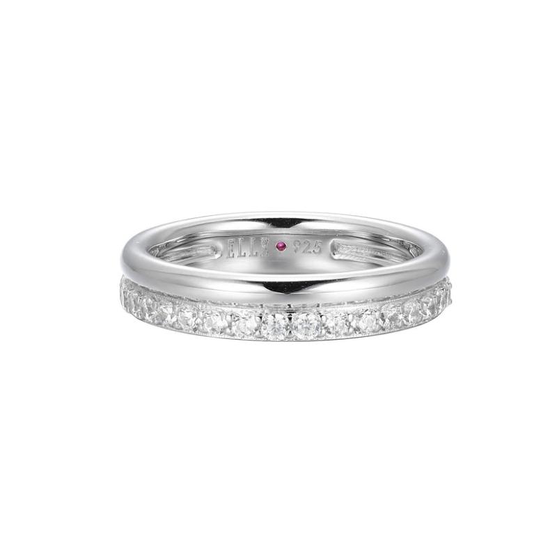 Sterling Silver Rhodium-Plated Ring